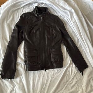 Lucky brand, leather Moto jacket